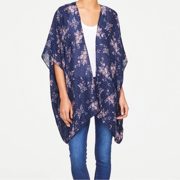 SOLD LOFT Floral Kimono in Dark blue - XS / S - Picture 5 of 5